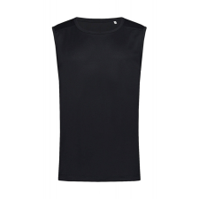 STEDMAN Férfi ujjatlan felső Stedman Active 140 Sleeveless Men XL, Opál fekete atléta, trikó