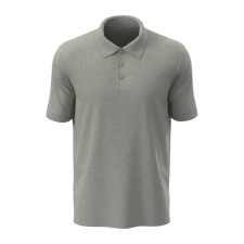 STEDMAN Lux klasszikus fazonú férfi galléros póló, Grey Heather-M férfi póló