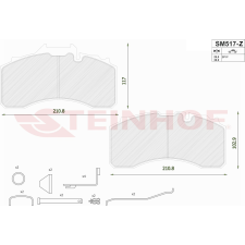 Steinhof Fékbetét BPW TS2 4309 autóalkatrész