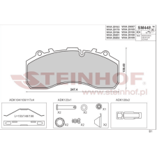 Steinhof MB/BPW/Iveco fékbetét szett premium autóalkatrész