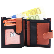 Steinmeister valódi bőr fekete-barna pénztárca pénztárca