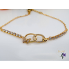  Stella antiallergén lepkés karlánc apróköves díszítéssel 18K