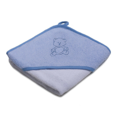  Stella fürdõlepedõ hímzett 80x80cm kék-fehér maci babatörülköző, kifogó