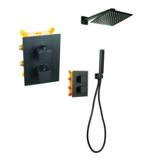 Stellman VIVID TR2 termosztátos zuhanycsaptelep Ultra Slim 25 cm Fekete zuhany csaptelep