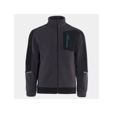 STENSO REVOLT FLEECE polár kabát szürke-fekete-petrolkék 3XL munkaruha