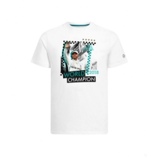 Stichd Mercedes Környakú Lewis Hamilton 2018 Champion Póló, 2018