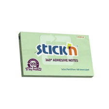 Stick'n Öntapadó jegyzettömb, 76x127 mm, 100 lap, STICK N, zöld (SN21556) post-it