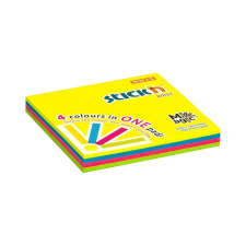 Stick'n Öntapadó jegyzettömb STICK'N 76x76mm neon magic pad 100 lap jegyzettömb