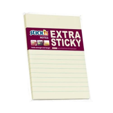 Stick'n Öntapadó jegyzettömb STICK`N 150x101mm extra erős vonalazott pasztel sárga 90 lap jegyzettömb