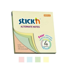 Stick'n Öntapadó jegyzettömb STICK`N 76x76mm pasztel mix 100 lap jegyzettömb