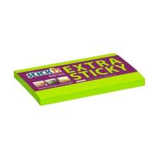 Stick'n Öntapadó jegyzettömb STICK`N extra erős 76x127mm neon zöld 90 lap jegyzettömb
