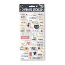 Stickers chipboard - Matricás vastag karton scrapbookhoz matrica