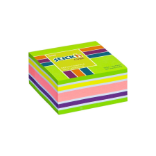 Stickn Öntapadó jegyzettömb STICK`N 76x76mm neon zöld mix 400 lap post-it
