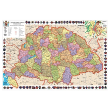 Stiefel A Magyar Szent Korona Országai 1910. fémléces falitérkép Stiefel 66x46 cm térkép