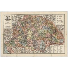 Stiefel A Magyarország, Horvát-Tótország és a katonai Őrvidék 1876. fémléces falitérkép Stiefel 66x46 cm térkép