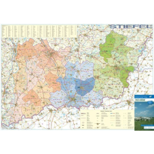 Stiefel Dél-Alföld régiótérkép járásokkal Stiefel 1:250 000 térkép