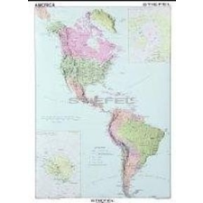 Stiefel Észak- és Dél-Amerika politikai térképe (angol) térkép