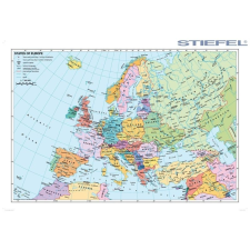 Stiefel Európa falitérkép, Európa országai falitérkép fémléccel angol nyelvű 140x100 térkép