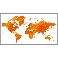 Stiefel Föld fali dekortérkép narancssárga színben faléces kivitelben 140x100 tapéta, díszléc és más dekoráció