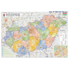 Stiefel Magyarország falitérkép 140x100, Magyarország közigazgatása falitérkép járásokkal fémléces Stiefel eltérő járásszínezéssel