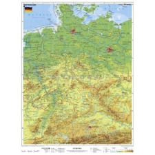Stiefel Németország, domborzati + vaktérkép DUO (német nyelvű) térkép