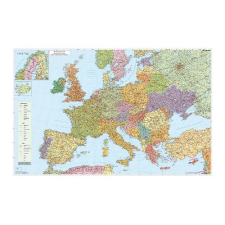 Stiefel Szurkatábla 140x100cm Európa autótérképe fakeret térkép