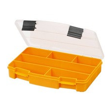 Stilo rekeszes szortimenter narancs 7" 194x140x33mm villanyszerelés