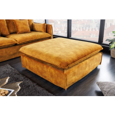  Stílusos puff Eden 100 cm mustársárga bársony bútor
