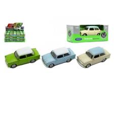 Stílusos Trabant Autó 1:60 Fém 7cm - Szabadonfutó autópálya és játékautó