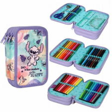 Stitch 3 emeletes tolltartó - töltött - Pastell lila tolltartó