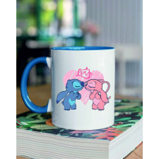 Stitch and Angel love heart bögre - egyedi mintás, több színben ajándéktárgy