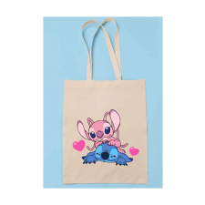  Stitch and Angel szivecskés vászontáska egyedi mintával kézitáska és bőrönd