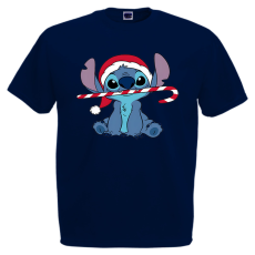  Stitch Cukorpálca - Karácsonyi Férfi Póló