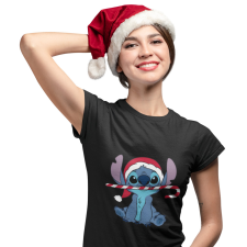  Stitch Cukorpálca - Karácsonyi Női Póló női póló