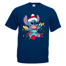 Stitch Karácsonyi Égők - Karácsonyi Férfi Póló férfi póló