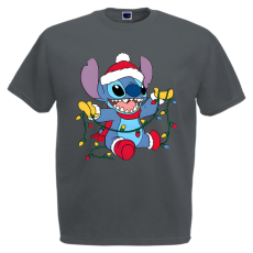  Stitch Karácsonyi Égők - Karácsonyi Férfi Póló