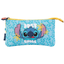  Stitch tolltartó, beledobálós, 3 rekeszes – Tropical, 21x12x2 cm tolltartó