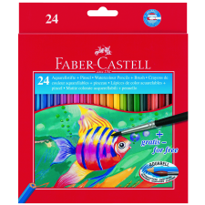 Stocktechnik Kft. Faber-Castell Színesceruza aquarell hal 24db+ecset színes ceruza