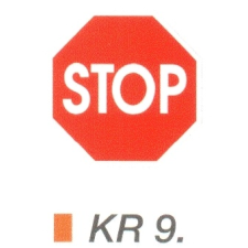  Stoptábla KR9. információs tábla, állvány