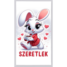  Strandtörölköző, Valentin-nap, Szeretlek, nyuszi lakástextília