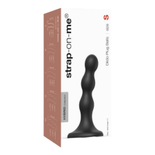 Strap-On-Me Balls S - gömbös, talpas dildó (fekete) műpénisz, dildó