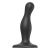 Strap-On-Me Curvy S - hullámos, talpas dildó (fekete)