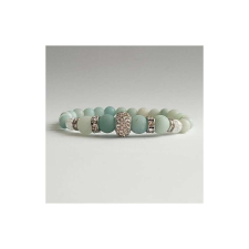  Strasszos zöld kő kvarcit ásvány karkötő karkötő