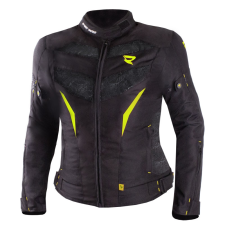 Street Racer Rose női motoros kabát fekete-fluo sárga motoros kabát