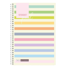 Street Spirálfüzet STREET Pad A/4 vonalas 100 lapos világos csíkos füzet
