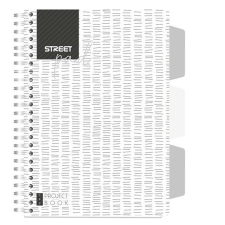 Street Spirálfüzet STREET Pad regiszteres A/5 vonalas 100 lapos fehér füzet