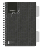 Street Spirálfüzet STREET Pad regiszteres A/5 vonalas 100 lapos fekete