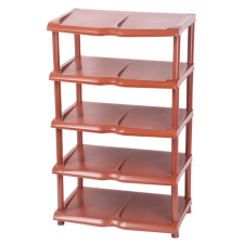  Strend Pro 5 polcos műanyag cipőtároló - barna, 48x30,5x86cm bútor