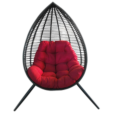 Strend pro CANOONA kosárfotel - fekete-piros kerti bútor
