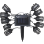 STREND PRO Garden Napelemes kerti fényfüzér, Strend Pro Garden, lámpás kivitel, fekete, 10 LED, 1,8 m + 2 m kábel, akkumulátoros, automatikus kapcsolás, kültéri